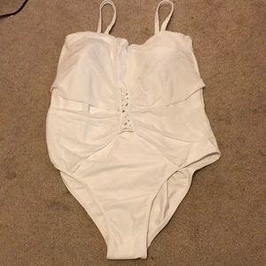 White bathing suit one-piece brand new